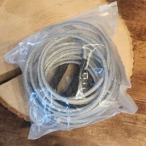 Silver Steel Pet Cable 5MM 20 Ft